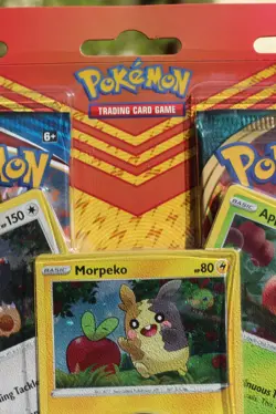Pokemon TCG: Snorlax, Morpeko & Applin Cards with 2 Booster Packs & Coin 820650809842 - Image 5