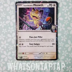 Pokemon Card Team Rockets Meowth 149/182 Common Scarlet Violet Destined Rivals - Image 1