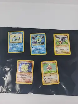 Lot of 5 Pokemon Well Played Or Damaged WOTC Era Vintage Holo Cards Rares - Image 1