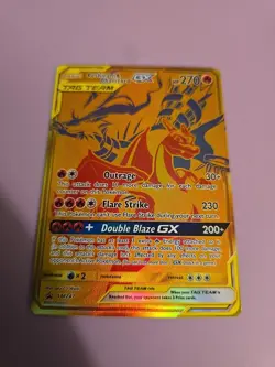 Pokemon TCG Reshiram & Charizard GX SM247 Holo Card - Image 1
