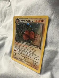 Dark Dugtrio - Holo Rare - WOTC 6/82 Team Rocket Pokemon Card - LP - Image 2