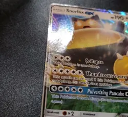 Snorlax GX SM05 Standard Size Full Art Black Star Promo Pokemon Card DAMAGED - Image 3