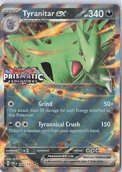 Tyranitar ex (Prismatic Evolutions Stamp) Double Rare Miscellaneous Cards & Prod - Image 1