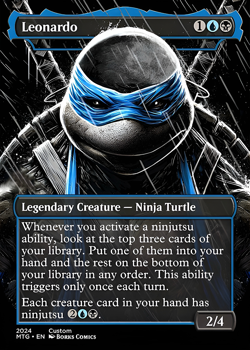 Leonardo - 'Satoru Umezawa' |MTcG| Stand In - Custom Art Card - TMNT - Image 1