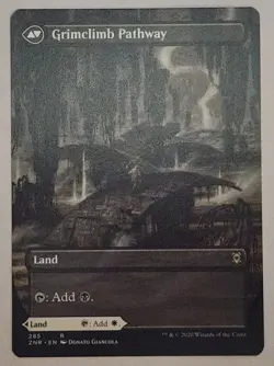 Brightclimb Grimclimb Pathway Borderless MTG ZNR 285 NM Rare Orzhov Land EDH - Image 2