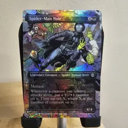 MTG Spider-Man Noir Marvel's Spider-Man Foil Borderless Uncommon - Image 1