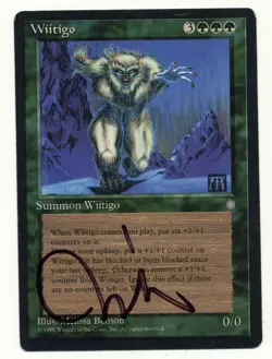 Wiitigo Ice Age Signed Melissa Benson MTG Magic The Gathering - Image 1