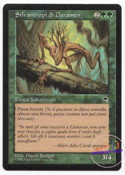 Heartwood Treefolk Italian Mtg MISPRINT. Wrong artist name: "Daren Badger" - Image 1