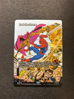 Feed The Swarm Magic The Gathering Spider-Man Mythic Rare Borderless #16 Sorcery - Image 1