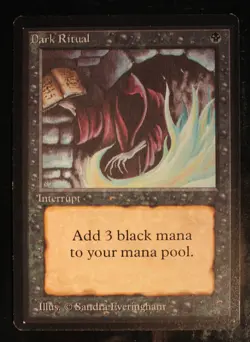 Dark Ritual - Beta Edition - Light Play Magic MTG English VG Very Good - Image 1