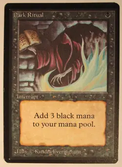 Dark Ritual - Beta Edition - Light Play Magic MTG English VG Very Good - Image 3