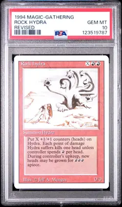 1994 MTG Magic ROCK HYDRA, Revised Ed. PSA 10 Gem Mint! Extreme LOW POP (14)! - Image 1