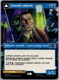 NORMAN OSBORN 0220 - BORDERLESS/MYTHIC - MTG MARVEL'S SPIDER-MAN - NON-FOIL - NM - Image 1