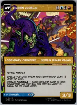 NORMAN OSBORN 0220 - BORDERLESS/MYTHIC - MTG MARVEL'S SPIDER-MAN - NON-FOIL - NM - Image 2