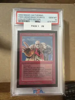 1993 MTG Magic the Gathering Two-Headed Giant of Foriys PSA 10 CE - Image 1