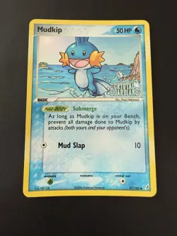 Pokemon TCG Crystal Guardians Mudkip 57/100 Stamped Reverse Holo NM - Image 1