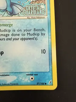 Pokemon TCG Crystal Guardians Mudkip 57/100 Stamped Reverse Holo NM - Image 2