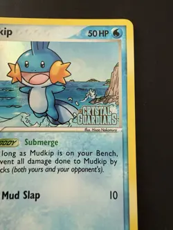 Pokemon TCG Crystal Guardians Mudkip 57/100 Stamped Reverse Holo NM - Image 3