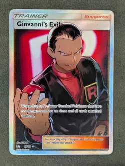 Giovanni's Exile (Full Art) 67/68 Pokemon TCG Ultra Rare Hidden Fates Near Mint - Image 1