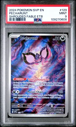 2024 POKEMON SVP EN-SV BLACK STAR PROMO #129 PECHARUNT PSA 9 - Image 1