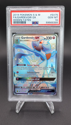 Gardevoir GX 2019 Pokemon Sun & Moon Hidden Fates Full Art #SV75 PSA 10 Gem Mint - Image 1