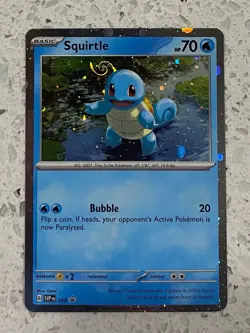 Squirtle 048 HD HEAD SWIRL! - Pokemon 151 Black Star Promo - Pristine - Image 1