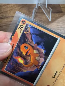 1x🌀HD SWIRL Charmander 047 BLACK STAR PROMO 151 Pokemon - Image 3