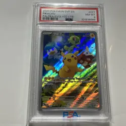 GRADED Pokemon Pikachu PSA 8 [Scarlet & Violet Promo] 027 promo - Image 1