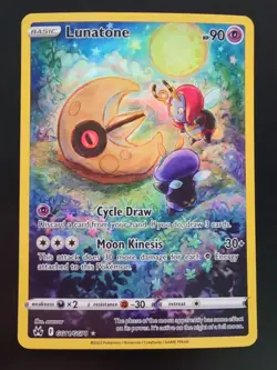 Lunatone GG11/GG70 Pokemon Crown Zenith: Galarian Gallery Holo Near Mint! - Image 1