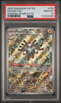 2024 POKEMON SVP EN-SV BLACK STAR PROMO #159 MAGNETON PSA 10 - Image 1