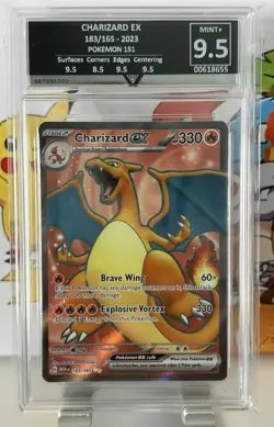 🔹GET GRADED 9.5 MINT+🔹Charizard EX 183/165🔸Scarlet & Violet 151 Pokemon TCG - Image 1