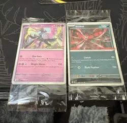 Sealed Yveltal Mega Evolution Pokemon GAMESTOP PROMO & Xerneas PROMO Stamped - Image 1