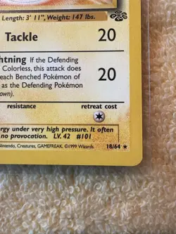 Electrode 18/64 Jungle Non Holo Rare 1999 Pokemon Card - Image 3