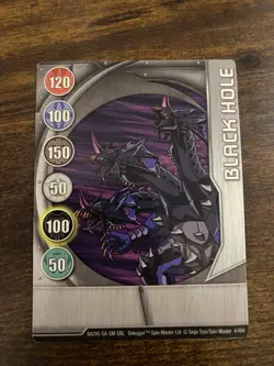 Bakugan Card - Black Hole - Silver Gate Card - BA295 - 4/48d - 2008 - Image 1