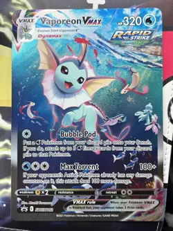 Pokemon TCG Vaporeon VMAX SWSH 182 Holo Jumbo Oversize Promo Card - Image 1