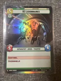 STAR WARS UNLIMITED TCG ToR B2 LEGIONNAIRES Hyperspace Foil Card NM #383 - Image 1
