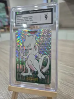 Bandai 1996 Mewtwo #150 Prism Carddass Vending Pokemon Card CGC MINT 9 - Image 3