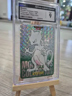 Bandai 1996 Mewtwo #150 Prism Carddass Vending Pokemon Card CGC MINT 9 - Image 4