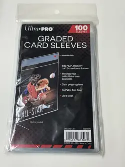 ( 2 ) 100 Pack Ultra Pro Graded Card Sleeves fits Becket BGS PSA - Image 1