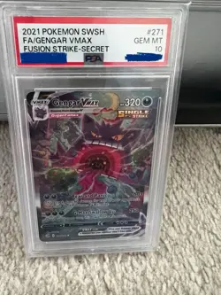 Pokemon TCG PSA 10 Gengar VMAX Alternate Art Secret Card PSA 10 271/264 - Image 1