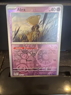Pokemon TCG Abra Reverse Holo Card 80/167 Twilight Masquerade - Image 1