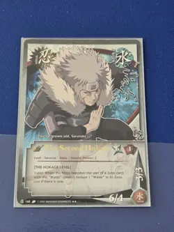 Naruto CCG Card #168 The Second Hokage 1st Edition Rare Near Mint Gold Lettering - Image 1