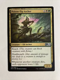1x Mtg Core Set 2019 M19 Poison-Tip Archer NM Magic The Gathering - Image 1