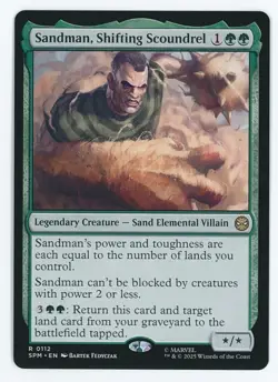 Sandman, Shifting Scoundrel #0112 MTG Marvel's Spider-Man Magic The Gathering - Image 1