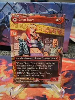 Gwen Stacy (Borderless) 0202 (M) MTG Marvel's Spider-Man (SPM) - Image 1
