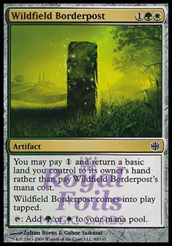 Wildfield Borderpost 2x FOIL ARB MTG Alara Reborn Common MINT green white - Image 1