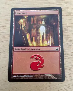 VTG MTG Magic The Gathering Mountain Basic Land Foil Stephan Martiniere #299/306 - Image 1