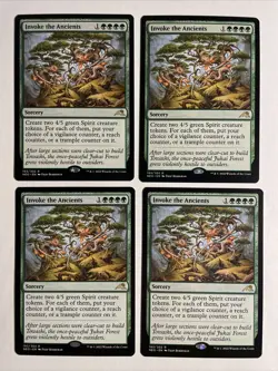 4x Mtg Kamigawa Neon Dynasty Invoke The Ancients NM/M Magic The Gathering - Image 1