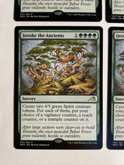4x Mtg Kamigawa Neon Dynasty Invoke The Ancients NM/M Magic The Gathering - Image 2