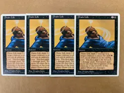 MTG 4x Drain Life Core Set 4th Edition OLD SCHOOL Magic the Gathering x4 NM - Image 1